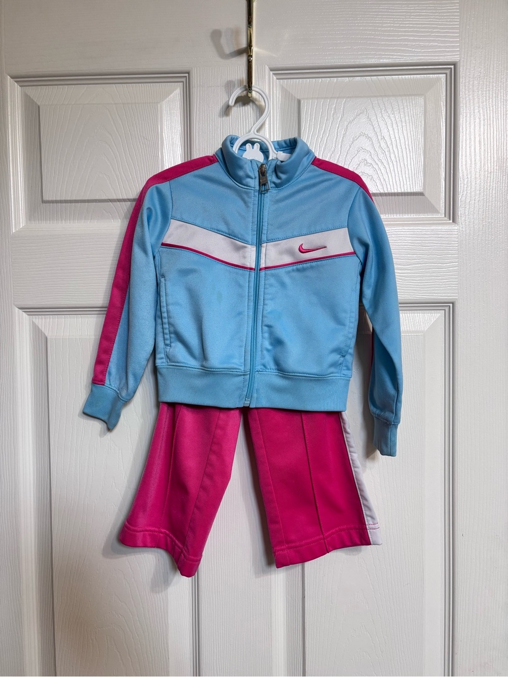Nike Kids Blue & Pink Tracksuit Jacket with Matching Pants